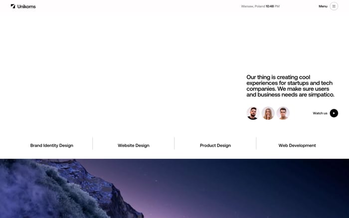 Unikorns Agency website preview