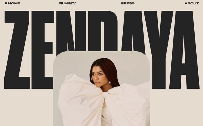Zendaya website preview
