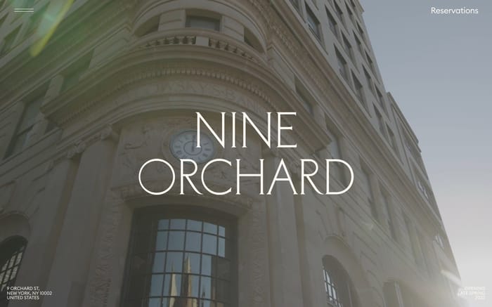 Nine Orchard website preview