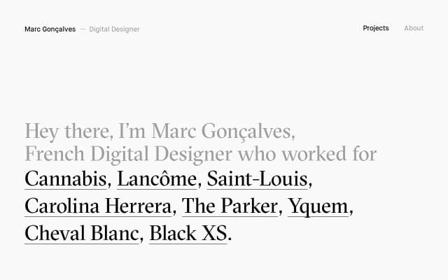 Marc Gonçalves website preview