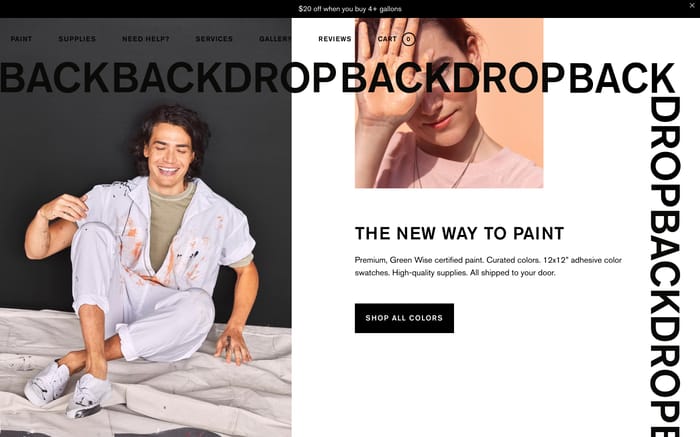 Backdrop website preview