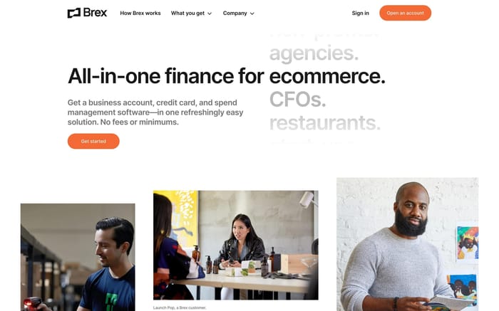 Brex website preview