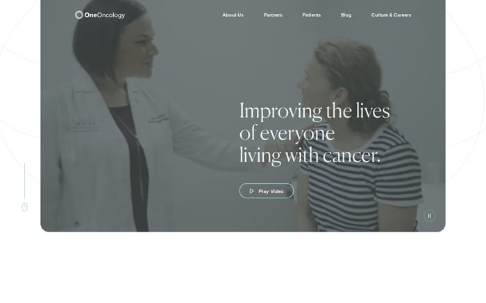 OneOncology website preview