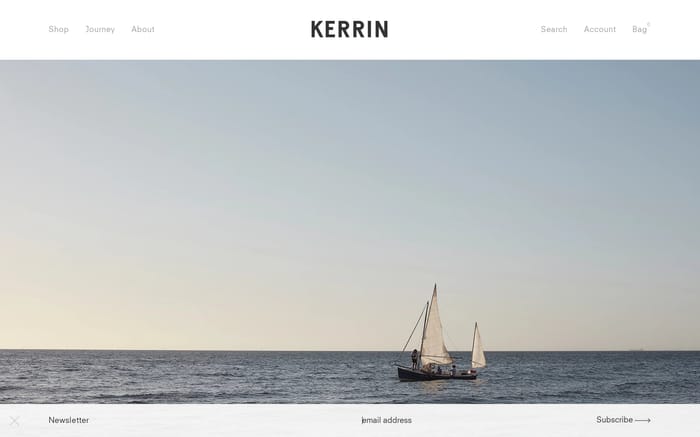 Kerrin — contemporary Australian menswear website preview