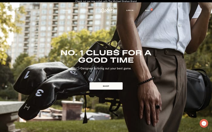 Robin Golf website preview