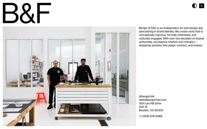 Berger and Föhr website preview