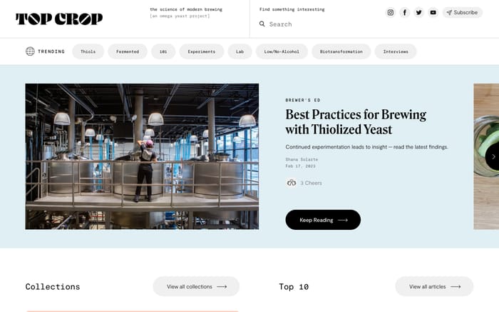The science of modern brewing website preview