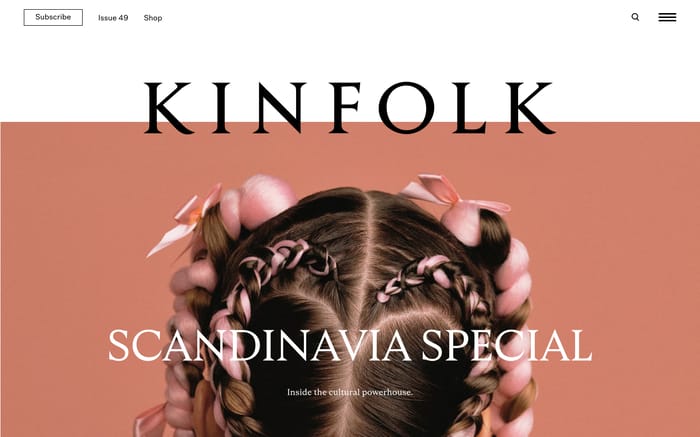Kinfolk website preview
