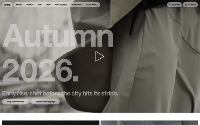 Rains website preview