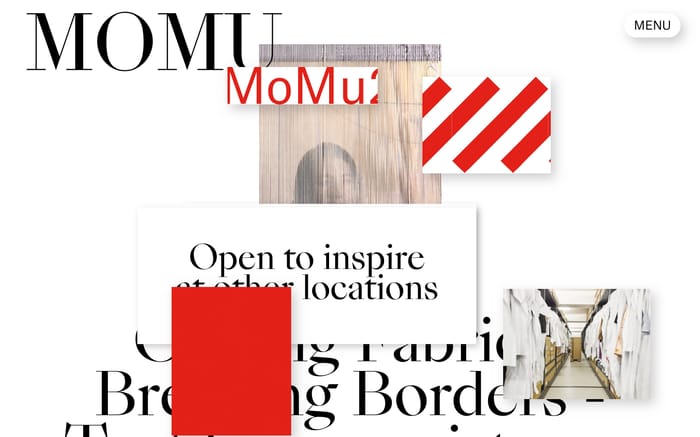MoMu Antwerp website preview