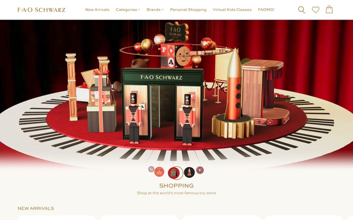 F.A.O. Schwarz website preview