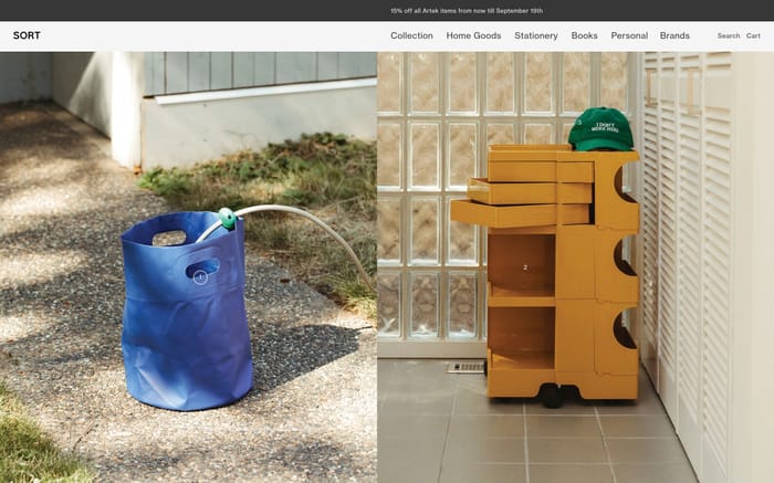 Sort website preview