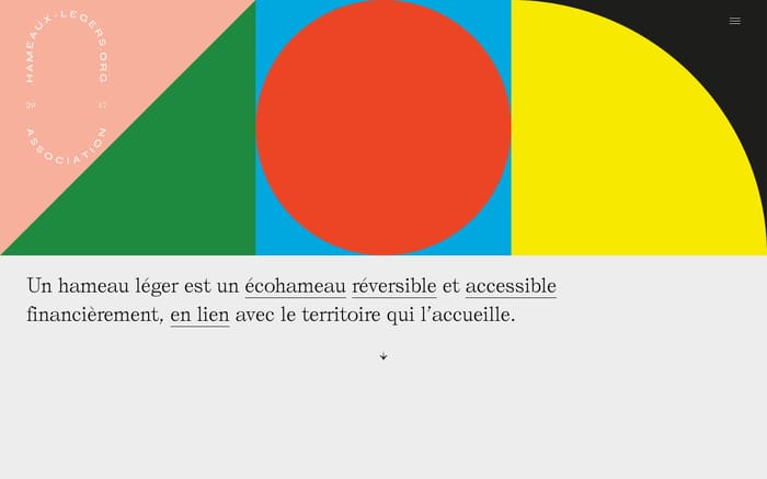 Hameaux Légers website preview