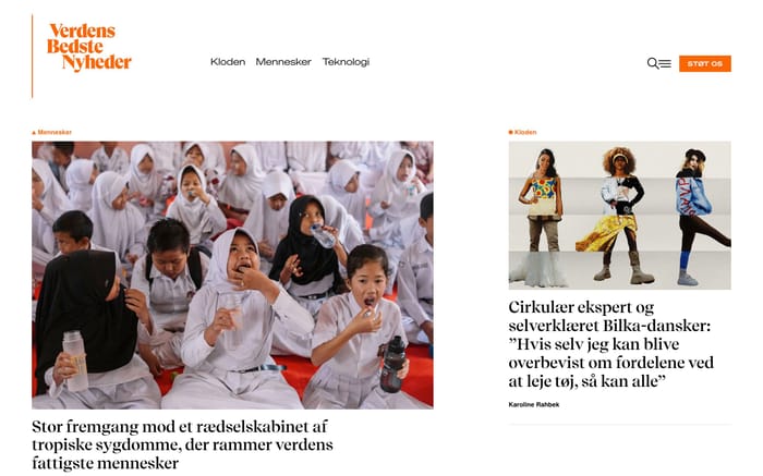 Verdens Bedste Nyheder website preview