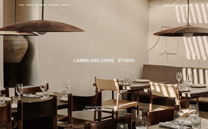 Lambs and Lions website preview