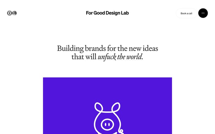 For Good Design Lab website preview