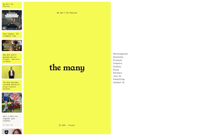 The Many website preview