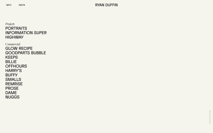 Ryan Duffin website preview