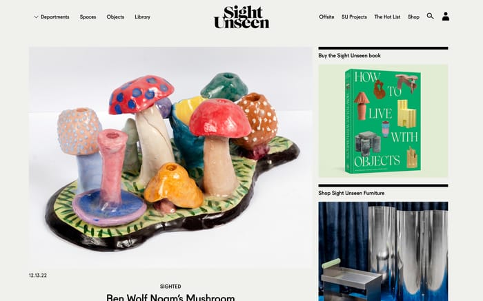 Sight Unseen website preview