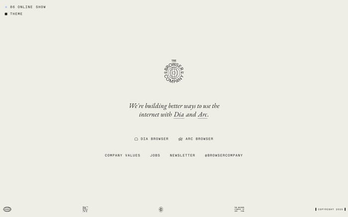 The Browser Company website preview
