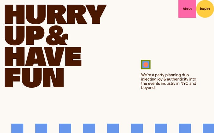 Hurry Up & Have Fun website preview