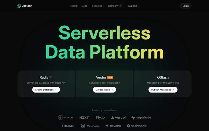 Upstash website preview