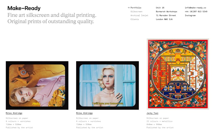 Make–Ready website preview