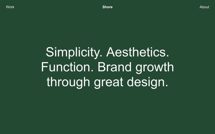 Shore website preview
