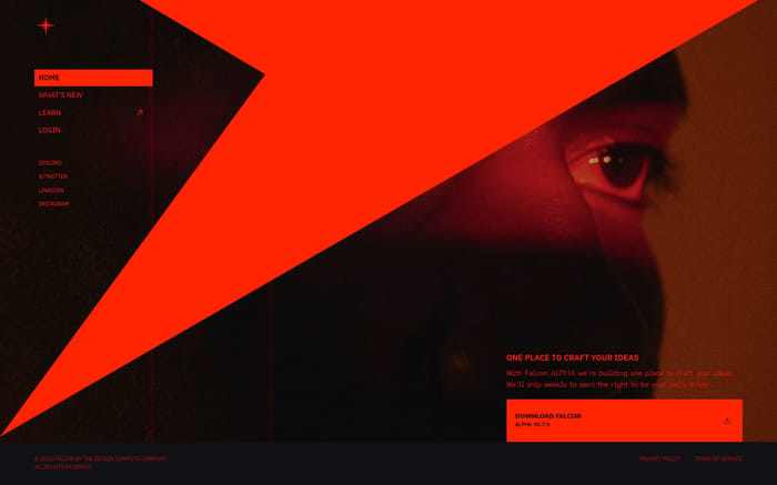 Falcon website preview