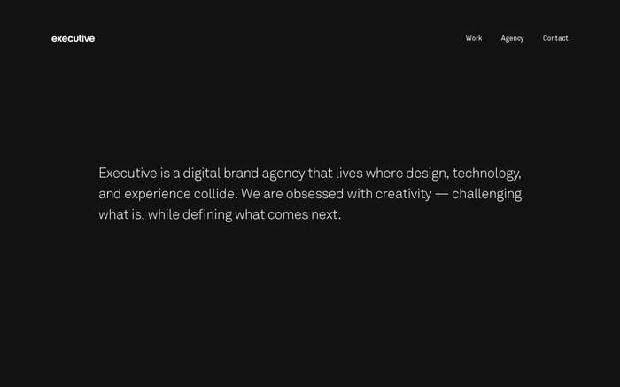 Executive agency website preview