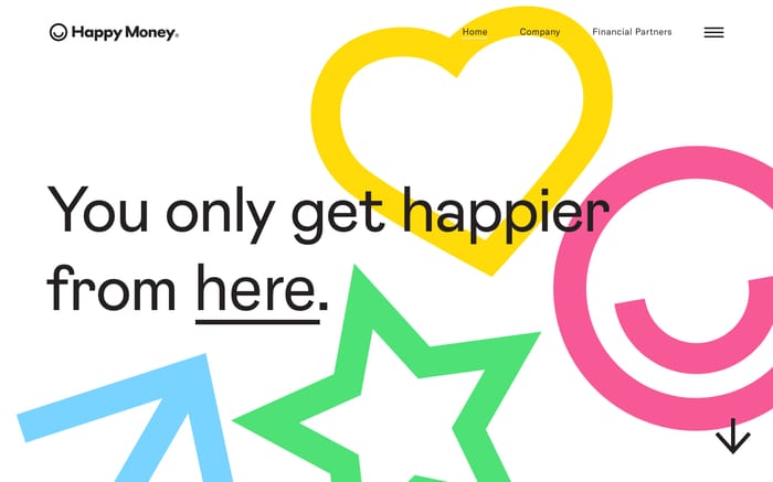 Happy Money website preview