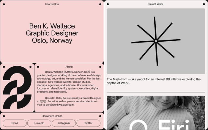 Ben K. Wallace website preview