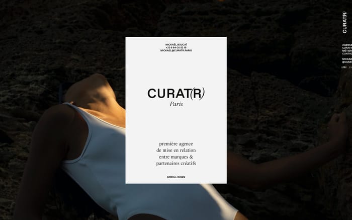 Curatr Paris website preview