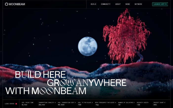 Moonbeam website preview