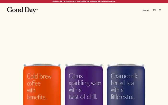 Drink good day website preview