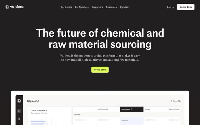 Valdera website preview