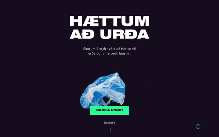 Hættum að urða! website preview