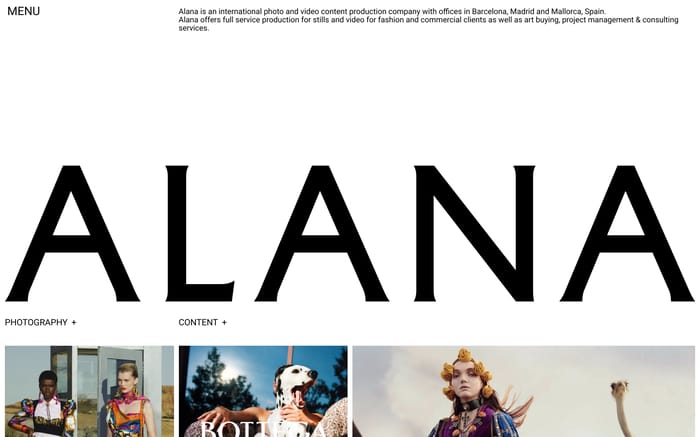 Alana website preview