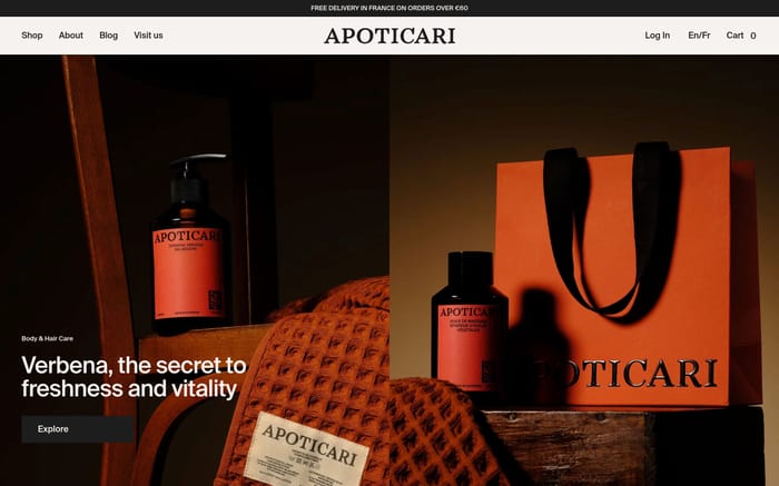 Apoticari website preview
