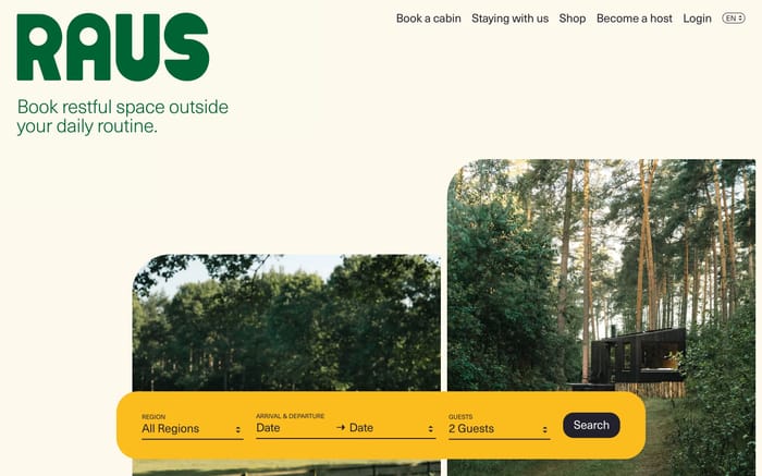 Raus website preview