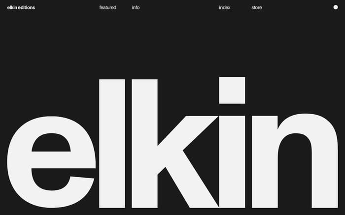 Elkin Editions website preview