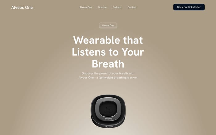 Alveos One website preview