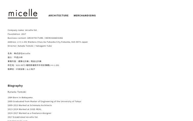 Micelle website preview