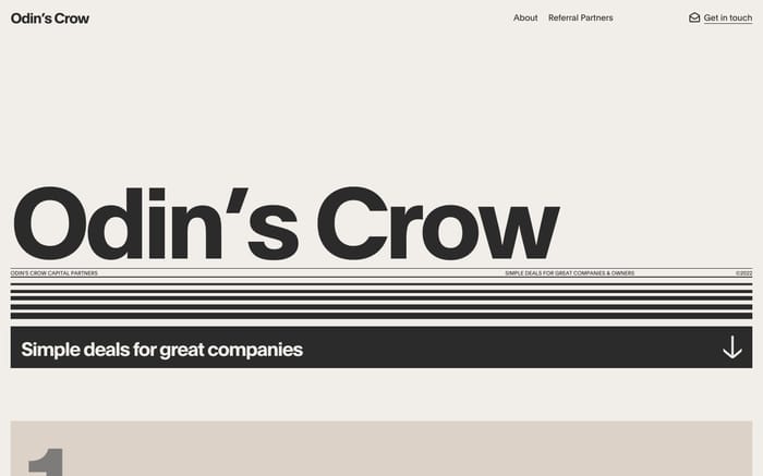 Odin’s Crow website preview