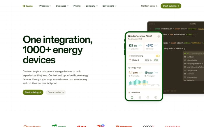 Enode website preview