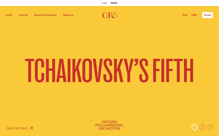 Oxford Philharmonic Orchestra website preview
