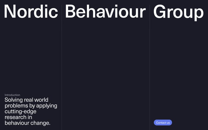 Nordic Behaviour Group website preview