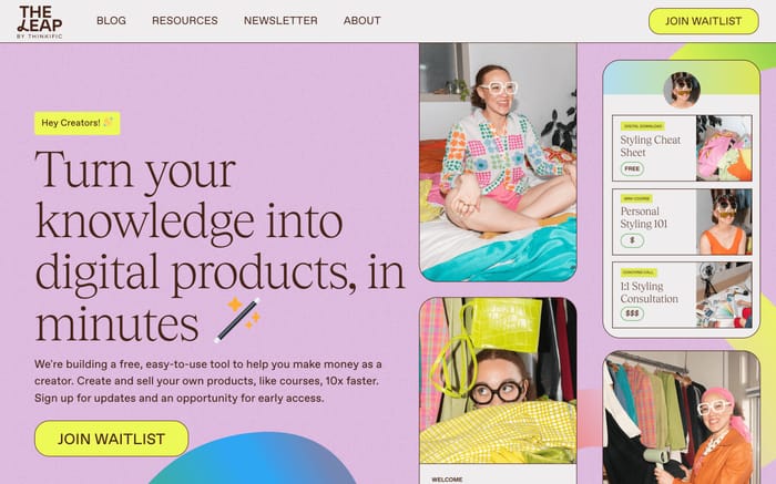 The leap website preview