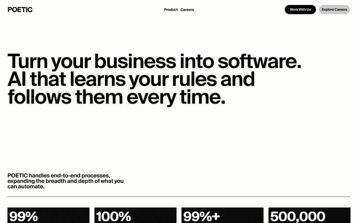 Poetic website preview