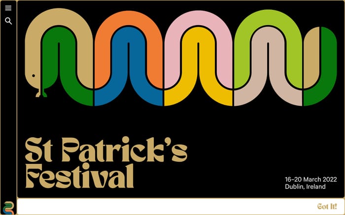 St. Patrick's Festival 2022 website preview